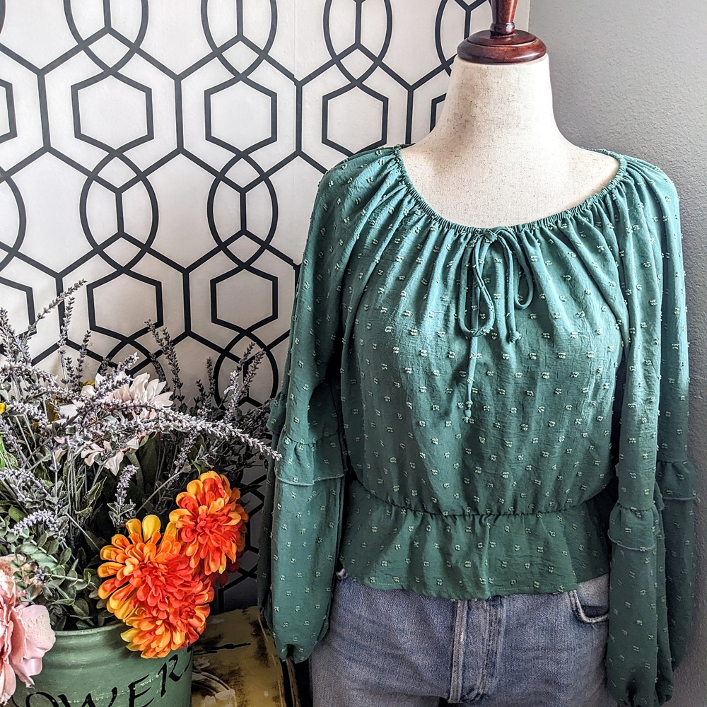 🍑Peach Love Blue/Green Women's Top🍑